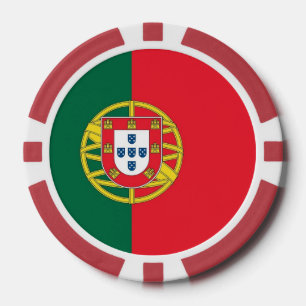 Poker chips with Flag of Portugal