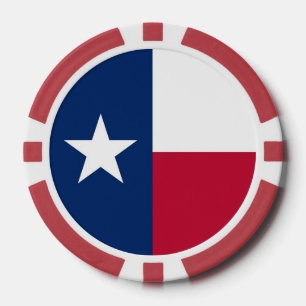 Poker chips with Flag of Texas