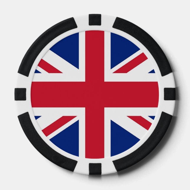 Poker chips with Flag of United Kingdom (Front)