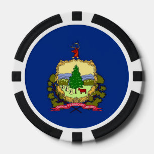 Poker chips with Flag of Vermont