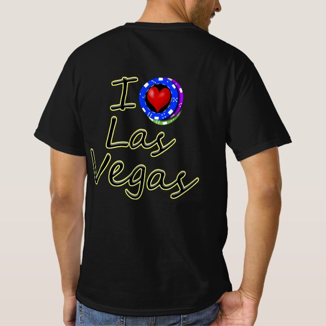 Poker Chips with I Love Las Vegas T-Shirt (Back)