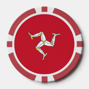 Poker chips with Isle of Man Flag, United Kingdom