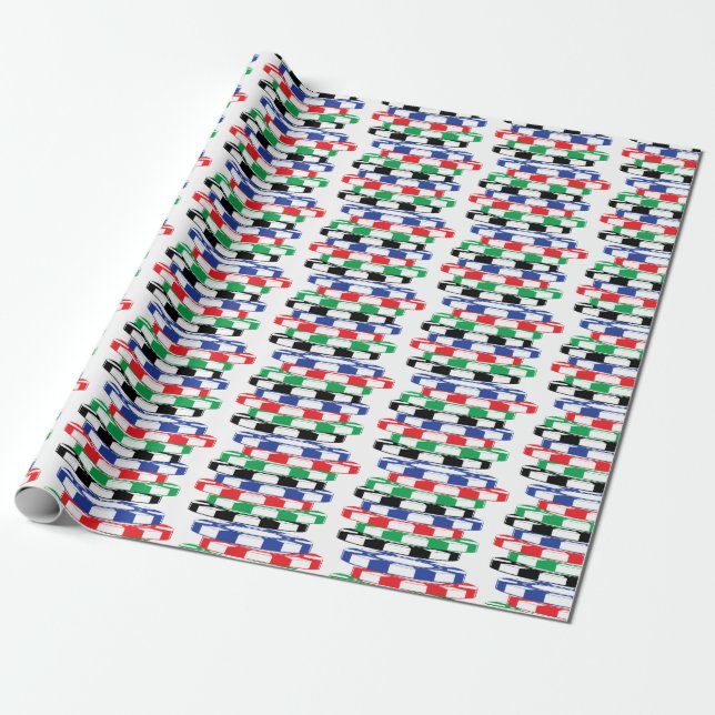 Poker Chips Wrapping Paper (Unrolled)