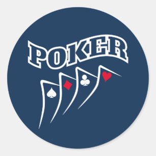 Poker Classic Round Sticker