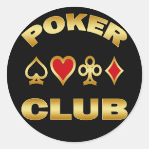 POKER CLUB CLASSIC ROUND STICKER