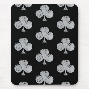 Poker Clubs Shapes With Inverted Club Cards, Mouse Mat