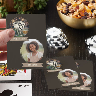 Poker Dad My Dad Personalised Photo Playing Cards