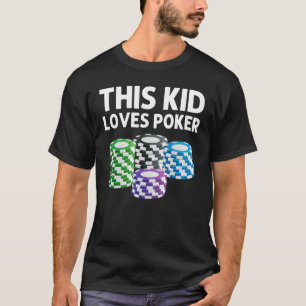 Poker Designs Kids Boys Girls Casino Card Game Pla T-Shirt