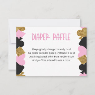 Poker Diaper Raffle Card