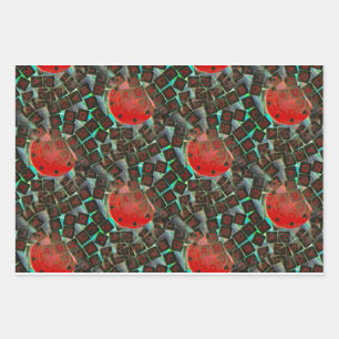 Poker Dice and Poker Chips Artistic Wrapping Paper