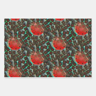 Poker Dice and Poker Chips Artistic Wrapping Paper