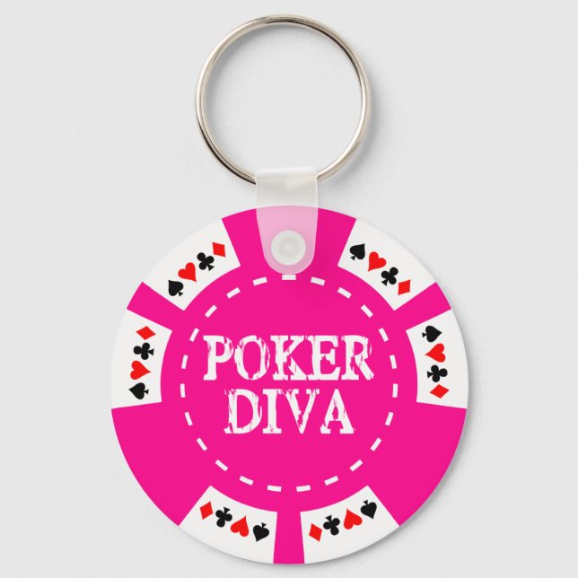 POKER DIVA POKER CHIP KEY RING (Front)
