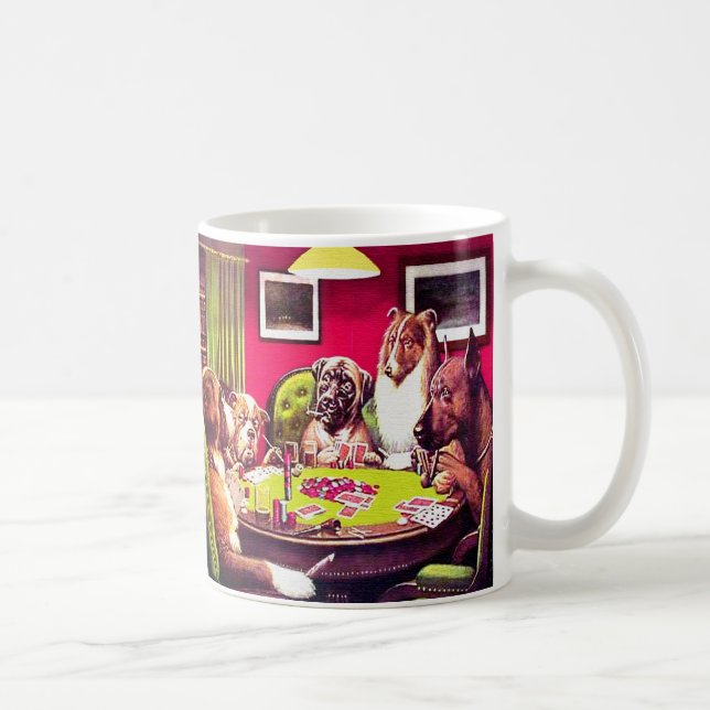 Poker Dogs: A Bold Bluff Coffee Mug (Right)