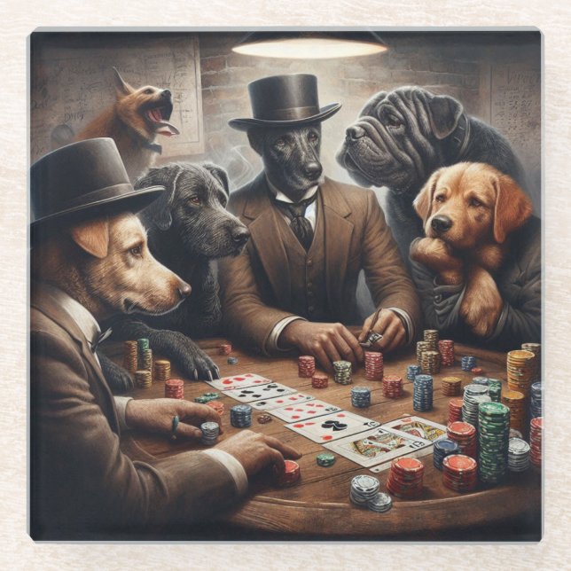 Poker Dogs Coaster (Front)