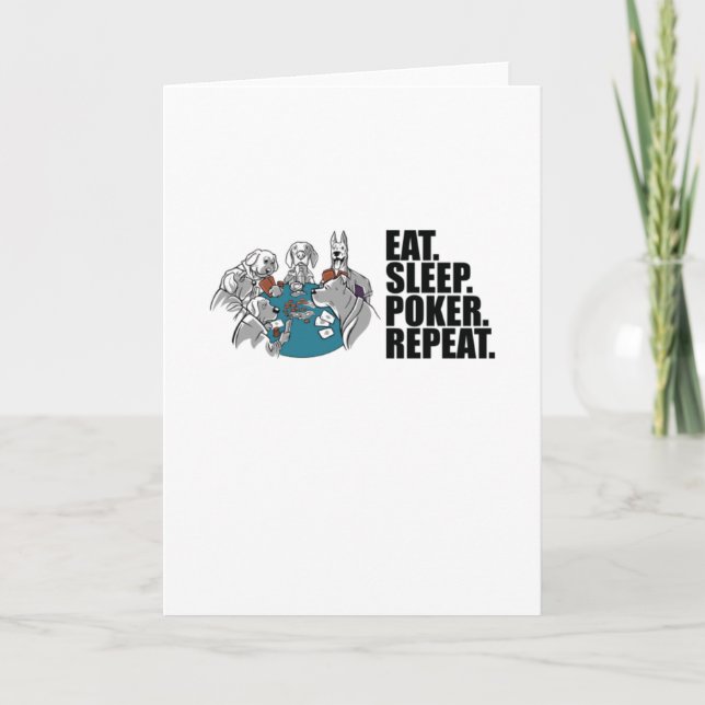 Poker - Eat. Sleep. Poker. Repeat. Card (Front)