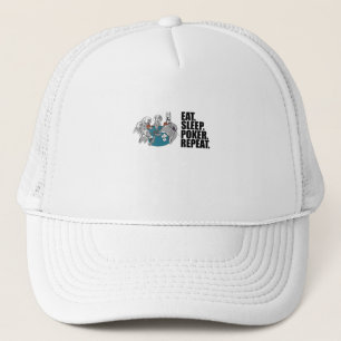 Poker - Eat. Sleep. Poker. Repeat. Trucker Hat