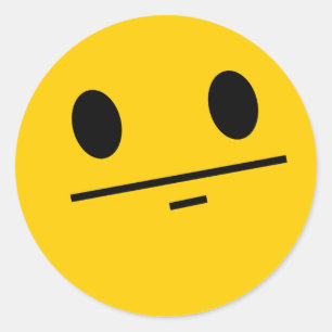 Poker Face Classic Round Sticker