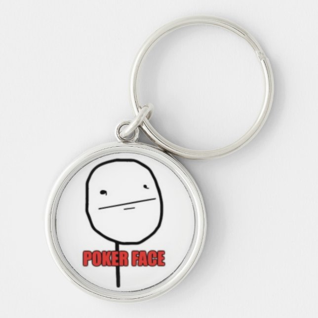 Poker Face Key Ring (Front)