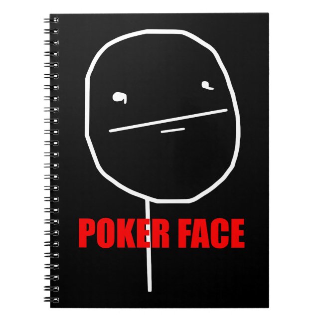 Poker Face Meme Notebook (Front)