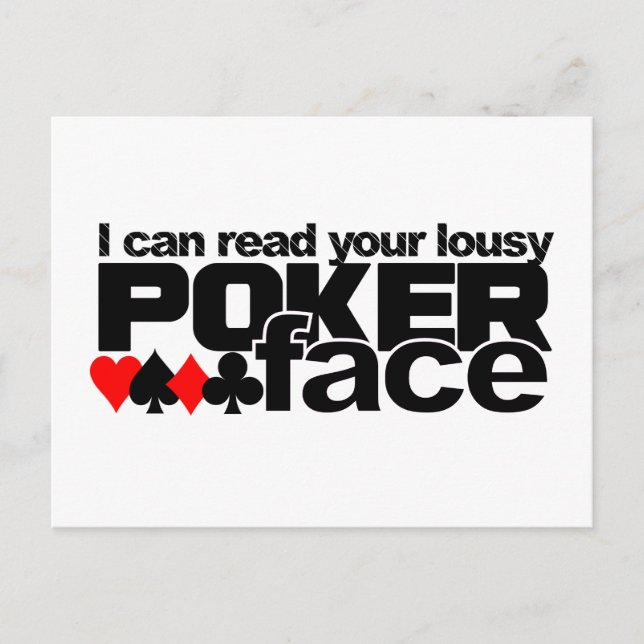 Poker Face postcard (Front)