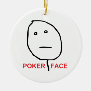 Poker Face Rage Face Meme Ceramic Tree Decoration