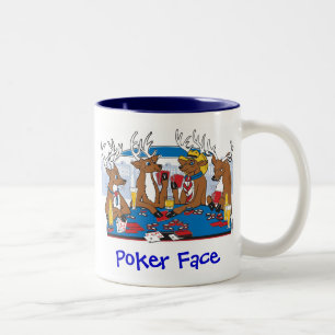 Poker Face Two-Tone Coffee Mug