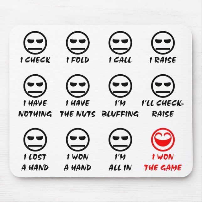 "Poker Faces" Mouse Mat (Front)