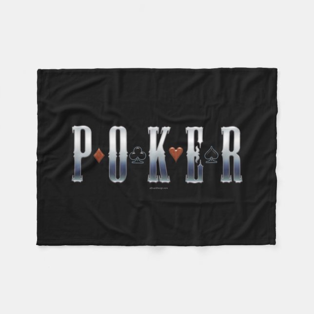 Poker Fleece Blanket (Front (Horizontal))