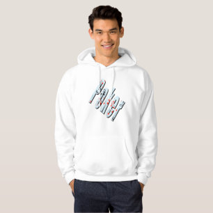 Poker Flush Dimensional Logo Mens White Hoodie