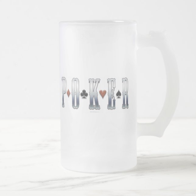 Poker frosted beer mug (Right)