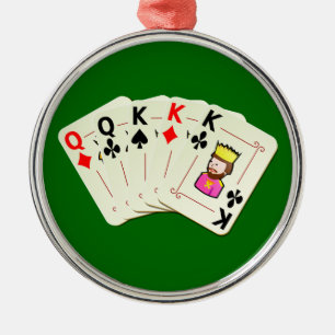 Poker Full House Metal Tree Decoration