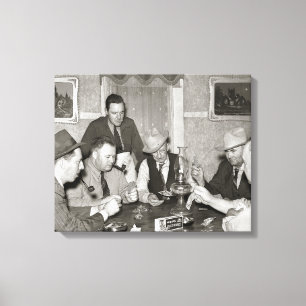 Poker Game, 1939 Canvas Print