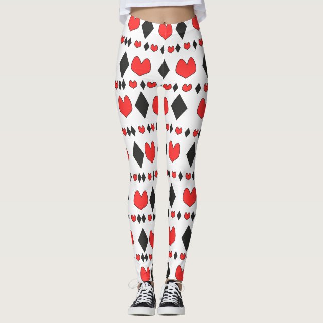 Poker game cards leggings (Front)