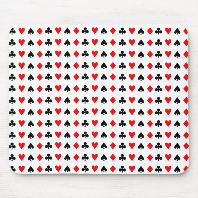 Poker game cards symbols mouse mat (Front)