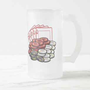 Poker game night beer mug