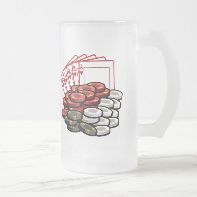 Poker game night beer mug (Right)