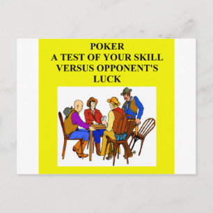 poker game player joke postcard