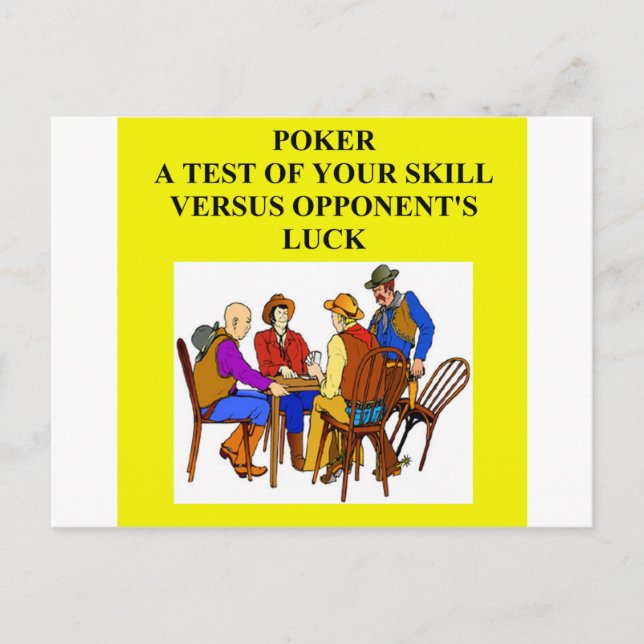 poker game player joke postcard (Front)