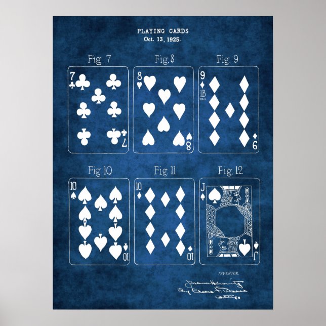 Poker Game Wall Decor Print no. 2 Playing Cards (Front)