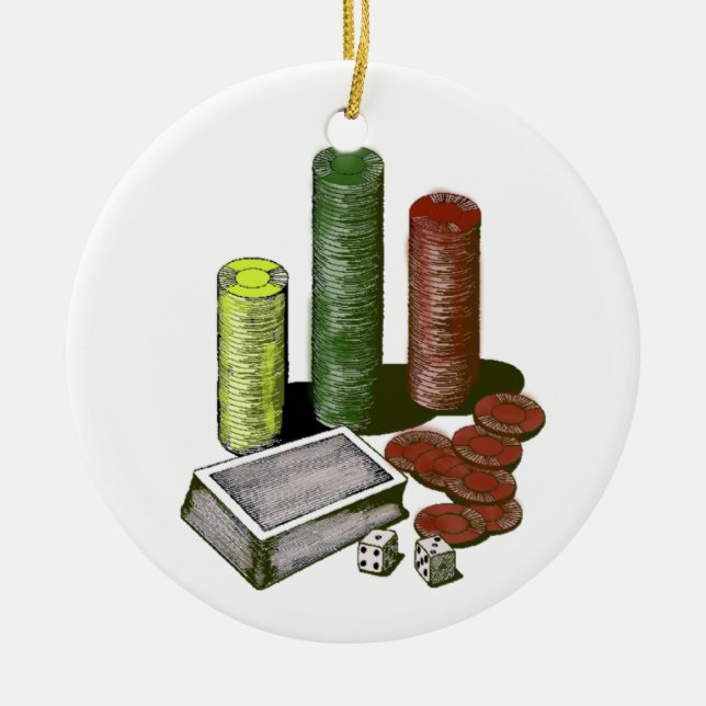 Poker gaming gambling Ornament (Front)