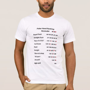 Poker Hand Ranking Reminder T-Shirt