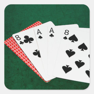 Poker Hands - Dead Man's Hand Square Sticker