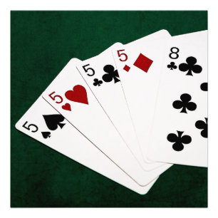 Poker Hands - Four Of A Kind - Fives and Eight Photo Print