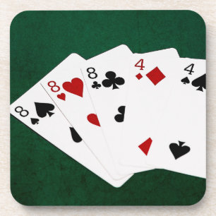 Poker Hands - Full House - Eight and Four Coaster