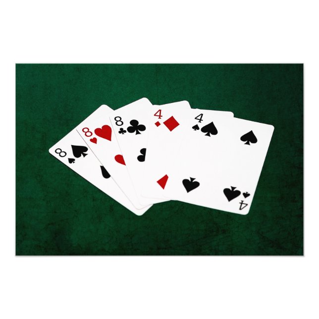 Poker Hands - Full House - Eight and Four Photo Print (Front)