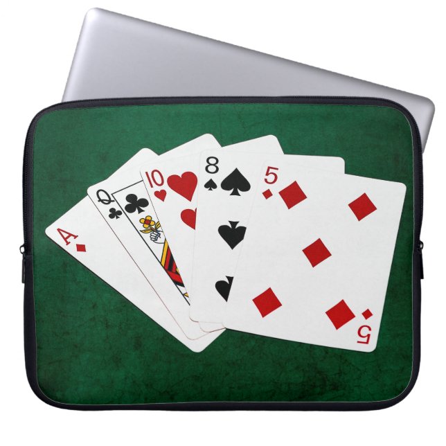 Poker Hands - High Card - Ace Laptop Sleeve (Front)