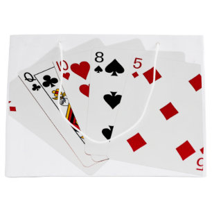 Poker Hands - High Card - Ace Large Gift Bag