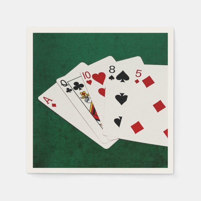 Poker Hands - High Card - Ace Napkin (Front)