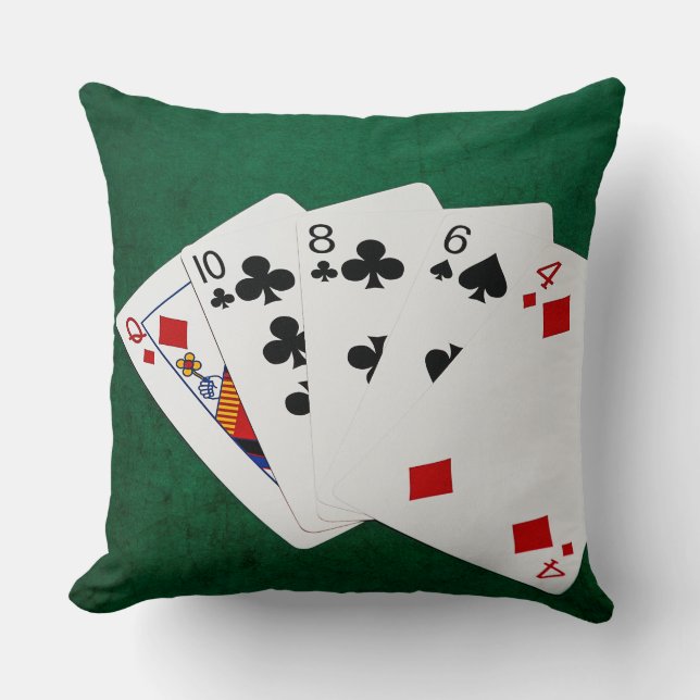 Poker Hands - High Card - Queen Cushion (Front)
