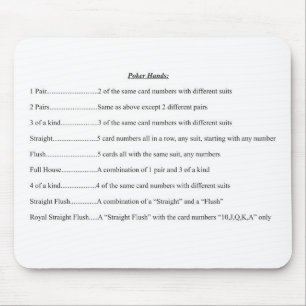 Poker Hands Mouse Mat